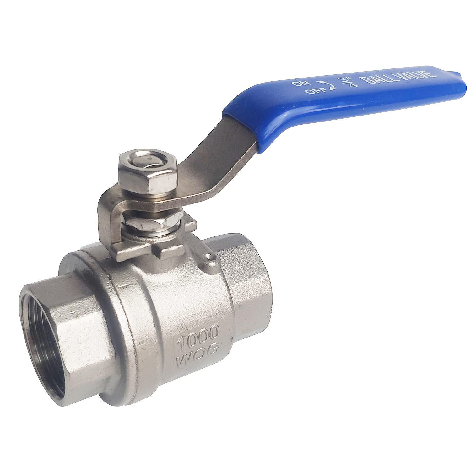 Photo 1 of LOZOME 3/4"" Female Ball Valve NPT Thread 316 Stainless Steel Full Port Ball Valve WOG1000