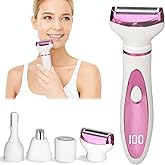 Beanify LED Display Electric Razor for Women Men,4 in 1 Rechargeable Wet & Dry Electric Shaver and Facial Hair Remover,2026 Painless Ladies Body Razors for Nose Face Body Leg Bikini Arm Hair