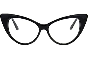 SA106 Classic Womens Gothic Clear Lens Cat Eye Glasses