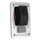 Five Oceans Boat Anchor Windlass Up/Down Rocker Switch Panel, Windlass Switch Panel with Safety Switch System, Waterproof, 12-24-Volts DC, 5-Amp, SPDT 3-Terminal Switch, Stainless Steel Plate - FO3290