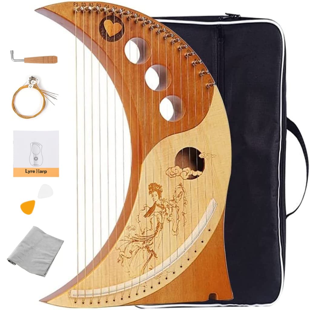 Harp Autoharps Lyre Humanized Design Of The Moon Harps, Traditional ...
