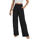 FUNYYZO Women Dress Office Pant High Waist Wide Leg Slacks Business Work Casual Long Belted Trousers 2026
