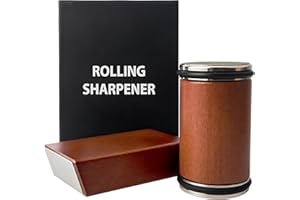 Bladeon Knife Sharpener, Magnetic Angle Support 15°&20° Adjustable Rolling Sharpening Tool, Universal for Kitchen and Outdoor