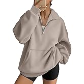 Trendy Queen Womens Zip Up Hoodies Oversized Sweatshirts Preppy Clothes Fall Teen Girls Outfits Fashion Crewneck Pullover