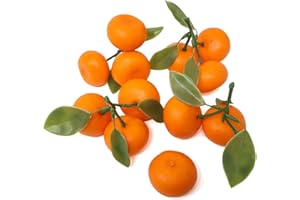 yueton 4 Strings of Lifelike Artificial Tangerine Orange, Realistic Faux Orange Fake Fruit, Simulation Fruits Model Props, fo