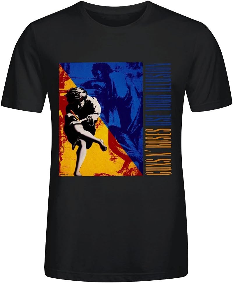 Fightor Guns N' Roses Use Your Illusion Graphic T Shirts for Mens Round Neck