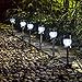 GIGALUMI Solar Lights Outdoor Garden Led Light Landscape/Pathway Lights Stainless Steel-6 Pack