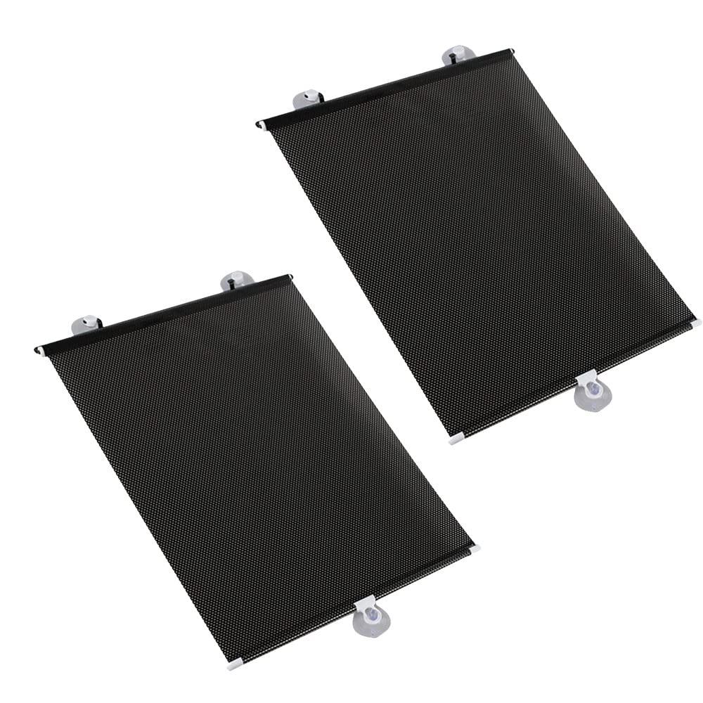 DONGKER Car Window Sunshade with Suction Cup, Auto Retractable Car Sun Visor Sucker Sun Shade Car Mesh Sunshade Side Back Front Window Shade Windshield Curtain for Car Room House Office Window