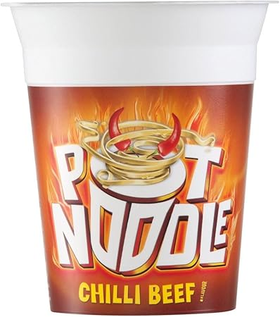 Amazon Pot Noodle Chilli Beef 90g ポットヌードルチリ牛肉 90グラム Pot Noodle 介護用主食