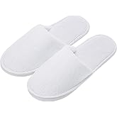 AhfuLife Spa Slippers 5 Pairs of Hotel Slippers, Disposable Closed-Toe Slippers for Guest, House Slippers Non-slip Unisex for Wedding, Party, Travel, Bedroom