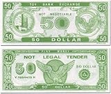 Paper Play Money (1000 $50 Bills Per Package)