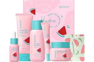 QUIYUM Watermelon Skin Care, Skin Care Sets for Women, Skin Care Set with Cleanser, Toner, Serum, Eye Serum, Moisturizer for 