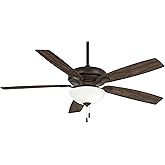 MINKA-AIRE F552L-ORB Watt 60 Inch LED Energy Star Rated Ceiling Fan with DC Motor and 4 Speed Pull Chain in Oil Rubbed Bronze