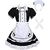 Colorful House Women's Cosplay French Apron Maid Fancy Dress Costume