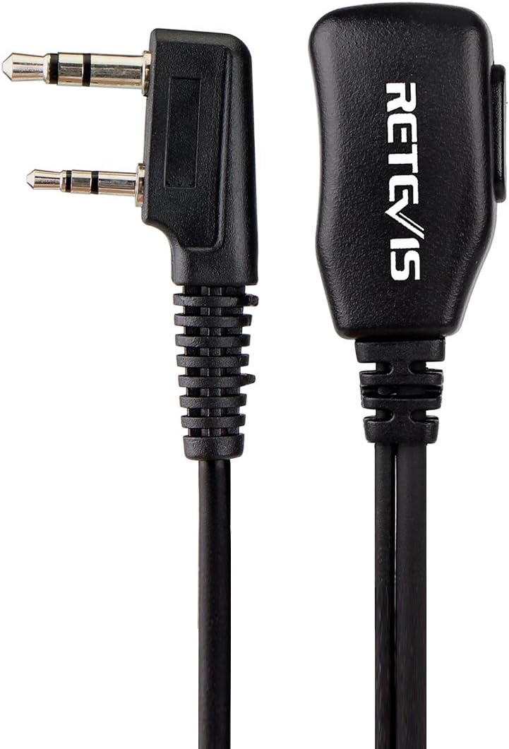Retevis Walkie Talkies Earpiece with Mic 2 Pin Acoustic Tube Headset for Baofeng UV-5R Retevis H-777 RT1 RT21 RT22 Arcshell AR-5 2 Way Radio (10 Pack)