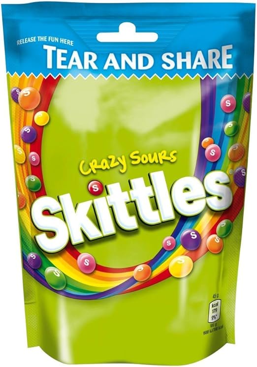 Skittles Bonbons Crazy Sour lot de 2 sachets de 174 g Amazon.fr
