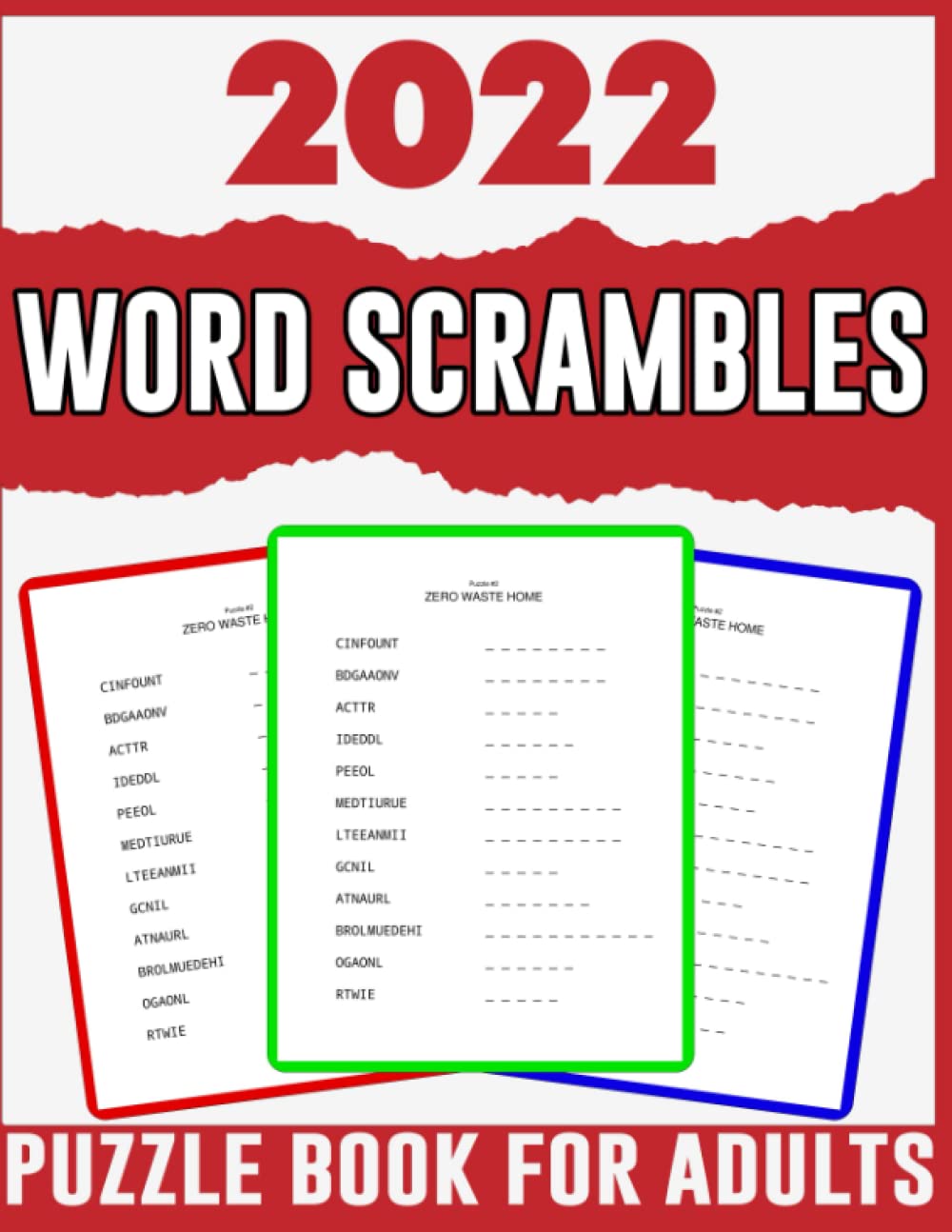 2022 word scrambles puzzle book for adults 1200 large print word jumble puzzles for stress relief and relaxation d vazquz kathlen 9798810626046 amazon com books