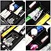 Amzdeal Makeup Case Professional Makeup Train Case Cosmetic Organizer Storage Box with 4 Sliding Trays, PU Leather (Black)