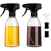 GMISUN Oil Sprayer for Cooking, 2 Pack Olive Oil Spray Bottle, 10 fl oz Food-Grade Plastic Oil Spritzer Mister, Refillable Oi