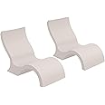 Ledge Lounger - Signature Lowback Chair - for in-Pool or On-Deck Use - Water Depths 0-9” - Compatible with All Types - Resin Water Chairs - for Pool, Sundeck, Patio - Set of 2 - Cloud