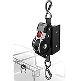 Ladder Rack Straps Tie-Down System with Double J Hooks, Heavy-Duty Retractable Ratchet Straps for Truck, Trailer, SUV, Boat, and PVC/Wood/Ladder Cargo, Fits Round Ladder Racks with 9.8 Feet Straps