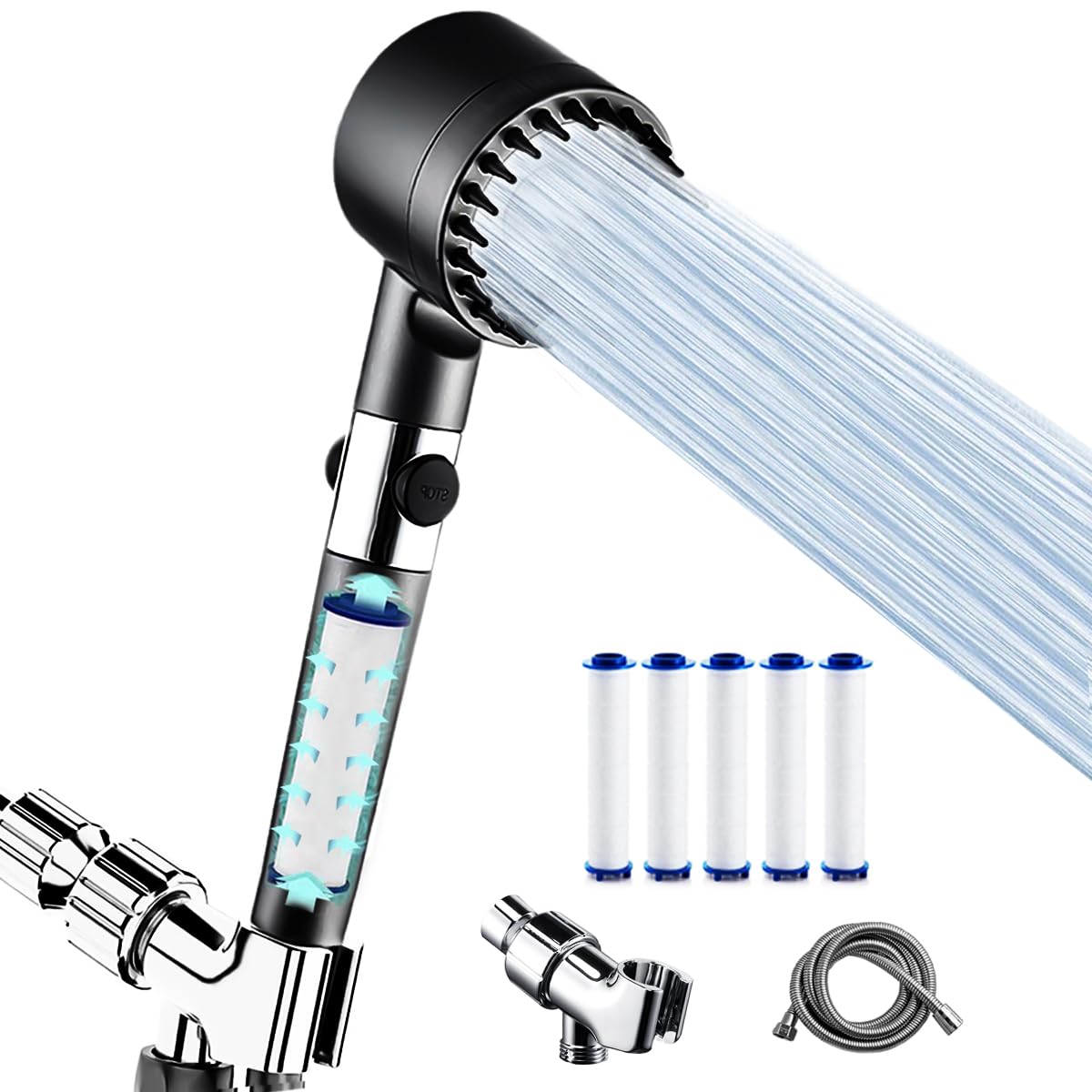 Photo 1 of *FILTERS NOT INCLUDED* Shower Head, Filtered Shower Head with Handheld, 4 Spray Modes High Pressure Water Flow 