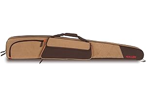 Allen Company Humbolt 52-Inch Shotgun Case – Cotton Canvas Gun Case with Quilted Interior, Padded Wrap Handle, Shell Loops & Storage Pockets – Tan/Brown