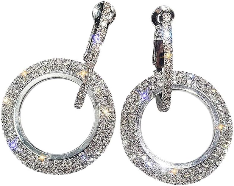 Dangle Earrings for Women Girls Classic Crystal Rhinestone Drop Earrings Pierced Womens Bridal Jewelry