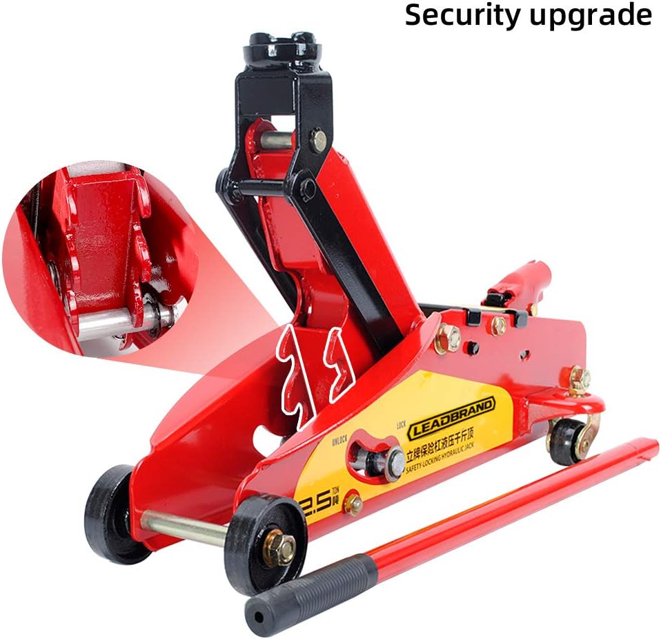 Autofather Low Profile Floor Jack & Stands - Hydraulic Trolley Jack 2-3 Ton Combo