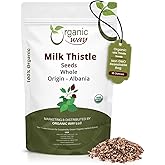 Organic Way Whole Milk Thistle Seeds (Silybum marianum) - Herbal Tea | European Wild-Harvest, Organic & Kosher Certified, Vegan, Non GMO & Gluten Free, USDA Certified, Origin - Albania (16 Oz)