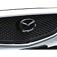 MAXDOOL Car Front Rear Logo Decoration Cover Sticker Sequins Frame Trim Emblem for Mazda 3 Exterior Accessories (Black Front Emblem)