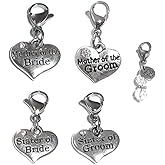 Set Of 4 Clip On Charms, Build Your Own Bracelet, Bag, Purse, Handbag, Message, Inspirational, Keychain, Zipper Pull, Jewelry