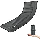TOBTOS Inflatable Camping Sleeping Pad with Pillow, Thick 6 Inch Ultralight Sleeping Pad with Built-in Pump, Lightweight Sleeping Mat for Camping, Backpacking, Hiking, Tent (Grey)