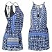 Ayliss Women's Sexy Cut out back Bohemian Casual Loose Romper Playsuit,Blue L