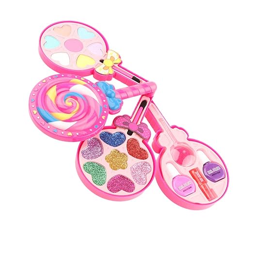 FLAMEER Kinder Schminkset Schminke Make-up Kit Kosmetik Rollenspielzeug für Mädchen ab 6 Jahre alt - Bonbons