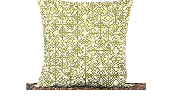 Amazon Com Pantone Greenery Lattice Throw Pillow Cover Beige
