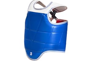 FANSHINUO Adjustable Protective Vest Leather Texture Chest Armors Breathable Taekwondo Abdomen Protectors Suitable for Sports