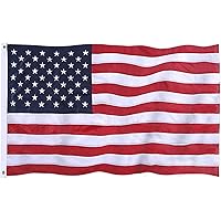 Jetlifee American Flag 2x3 Ft Embroidered Stars, Sewn Stripes, Brass Grommets US Flag Decorations, Outdoors Indoors USA…