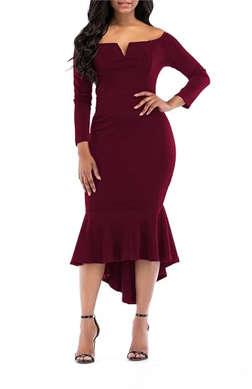 mermaid midi cocktail dress