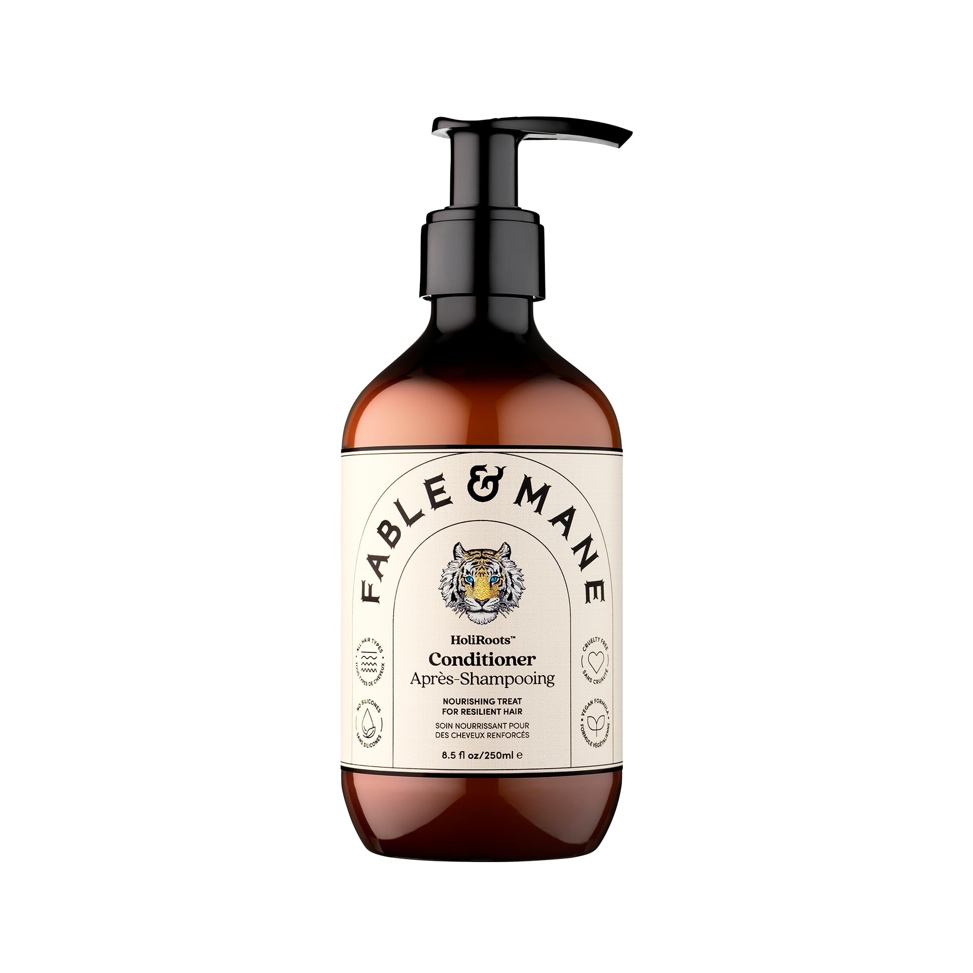 Fable & Mane Hydrating Conditioner, Nourishes Dry, Damaged Hair and Reduces Frizz with Turmeric and Coconut Oil. For Medium to Thick Hair Types (250ml)