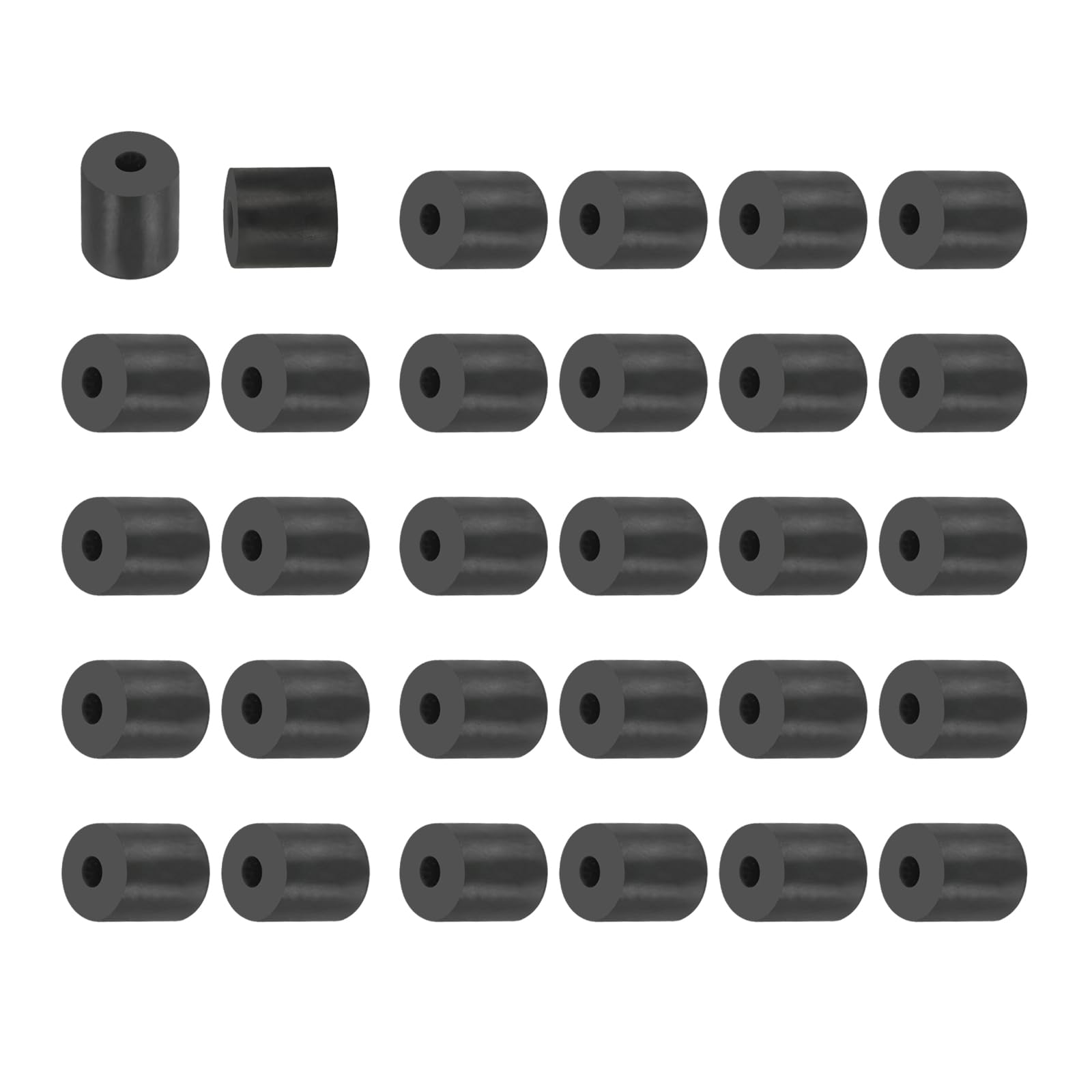 PATIKIL Multi Purpose Rubber Spacer, 30Pcs 4mm ID x 16mm OD x 15mm T Neoprene Round Anti-Vibration Isolation Pads Isolator Rubber Bushings Spacer Washer for HVAC Bolts Car Accessories