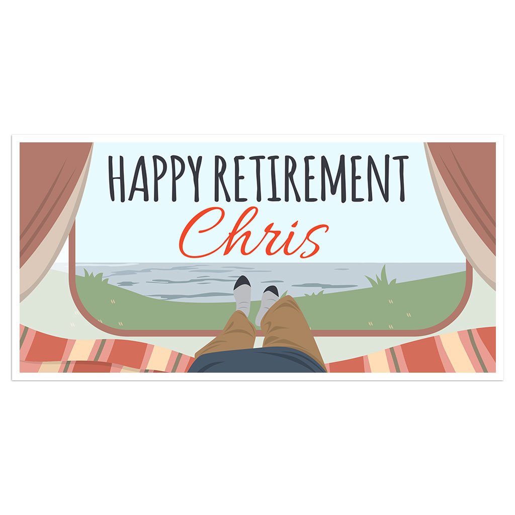Amazon.com: Happy Retirement Banner Personalized Party Backdrop: Handmade