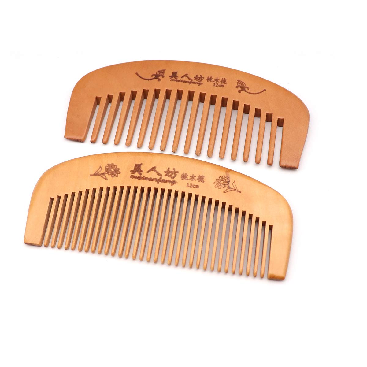 Handmade Wooden Hair Comb for Curly Wide Toothed Wooden Comb, Anti Static and Barrier Free Hand Brushing Beard Hair Suitable for Women, Male Static Natural Wood Sandalwood Comb
