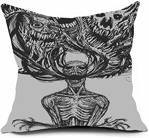 Custom Pure Cotton Creepy Art Pillowcases Where Can I Buy Pillow Covers 18x18 (One Side)