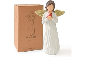 NANAOUS Guardian Angel Statue, Angel Figurines for Women, Resin Statues Sympathy Rememberance Memorial Comfort Heaven Christm