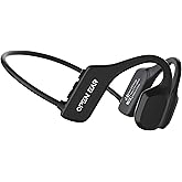 NOERLX Bone Conduction Headphones, Open Ear Wireless Headphones with Microphone, Bluetooth 5.3, 6 Hours of Use Time, IPX5 and Sweat Resistant Sports Headphones for Outdoor, Workout, Cycling (Black)