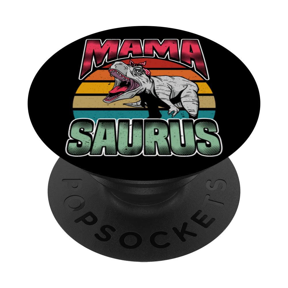 Mama-Saurus Mamasaurus Funny TRex Dinosaur PopSockets Swappable PopGrip