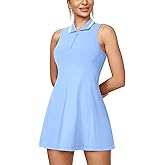Ewedoos Golf Dresses for Women Athletic Dress with Shorts Underneath and Bra 3 Pockets Tennis Dresses for Workout Active