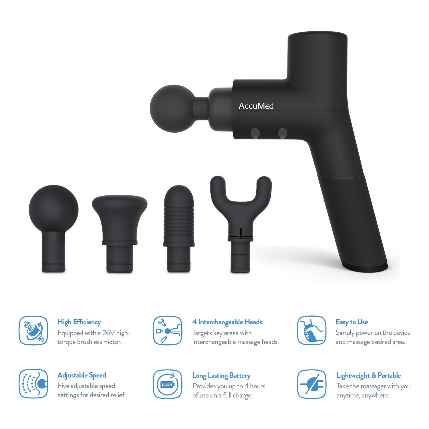 AccuMed Massage Gun Heavy Duty Ultra Quiet and Super Powerful Gun