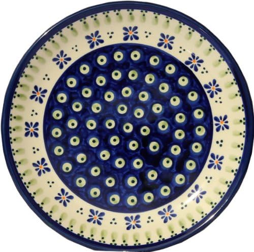 Polish Pottery Plate 7.5 Inch From Zaklady Ceramiczne Boleslawiec #Gu-814-296a Classic Pattern, 7.5 Inch Diameter